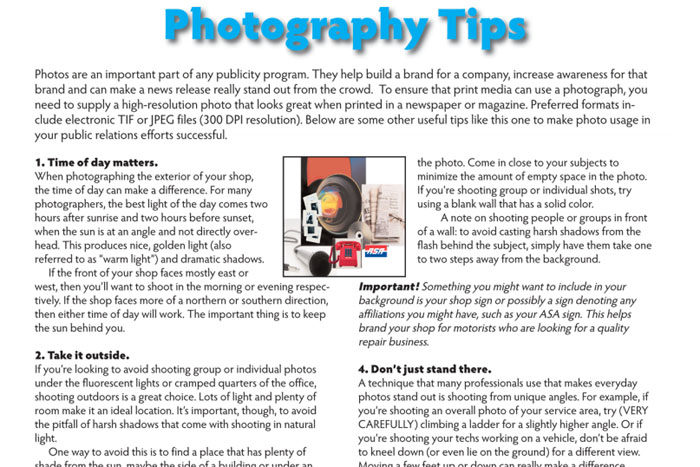 Photo Tips