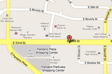 The 22nd Street shop is located at 8170 E. 22nd Street,  between S. Pantano Parkway and S. Sarnoff Drive.